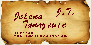 Jelena Tanazević vizit kartica